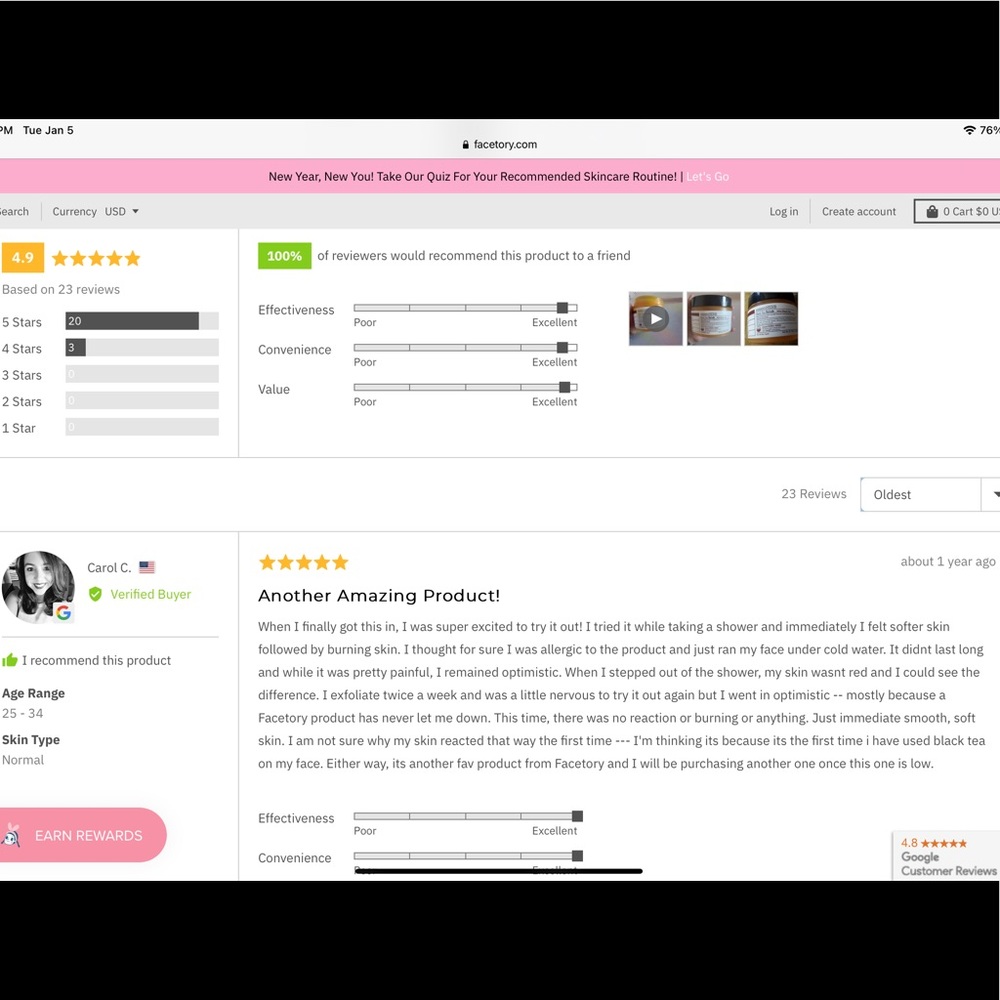 LAST ONE! Korean Black Tea Scrub - Picture 4 of 4